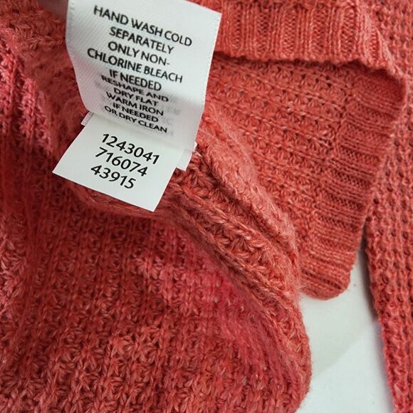 J. Jill Womens Sweater Size XS Pink Knit V Neck Wool Blend Yak Hair Textured - Picture 9 of 9